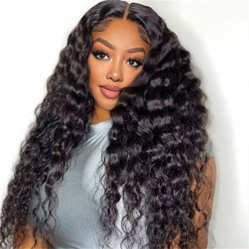 20in Human Hair Glueless Wig Pre Cut Loose Wave 180% Density 20 Inch Deep Wave Lace Front Wigs Human Hair 13x6 HD  main image 2
