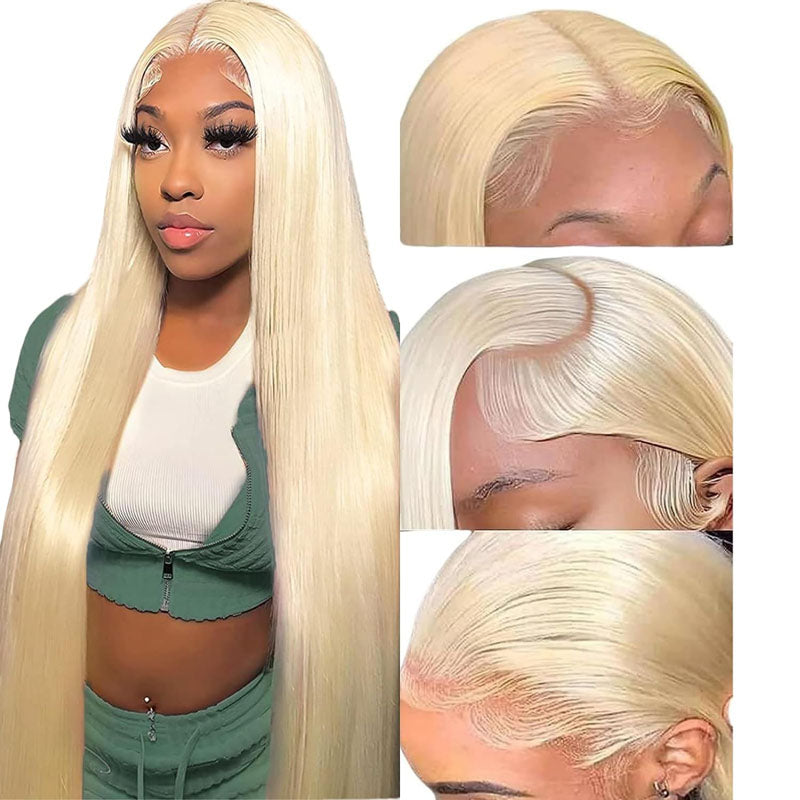 Straight Human Hair 613 Blonde Lace Wig – Modern Show Hair