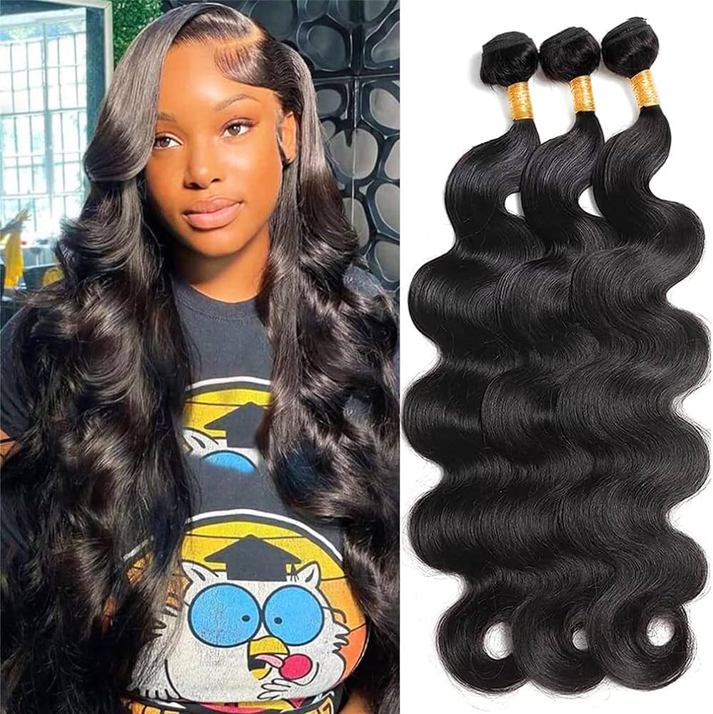 3 bundles Brazilian virgin body wave human hair we Natural Color Brazilian Virgin Body Wave 3 Hair Bundle – Sunber main image 2