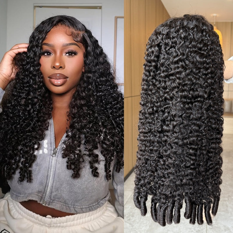 Burmese curly full lace wigs 24” Keswigs 13x6 human hair HD Lace front wigs 200 density  main image 4