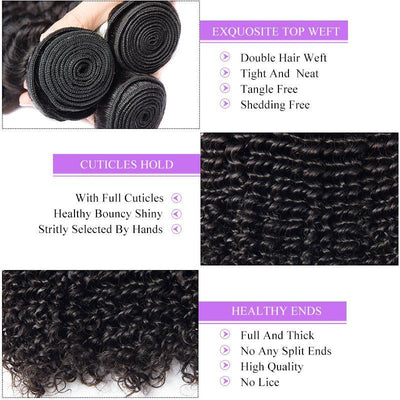 Modern Show Malaysian Curly Weave Human Hair Extension Virgin Remy Hair 1 Bundle Deal On Sale-bundles details