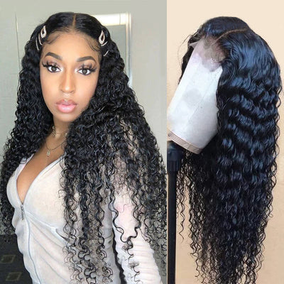 Modern Show 30 Inch Long Wig 4x4 Closure Wig Curly Human Hair Wigs Brazilian Remy Hair Lace Closure Wigs