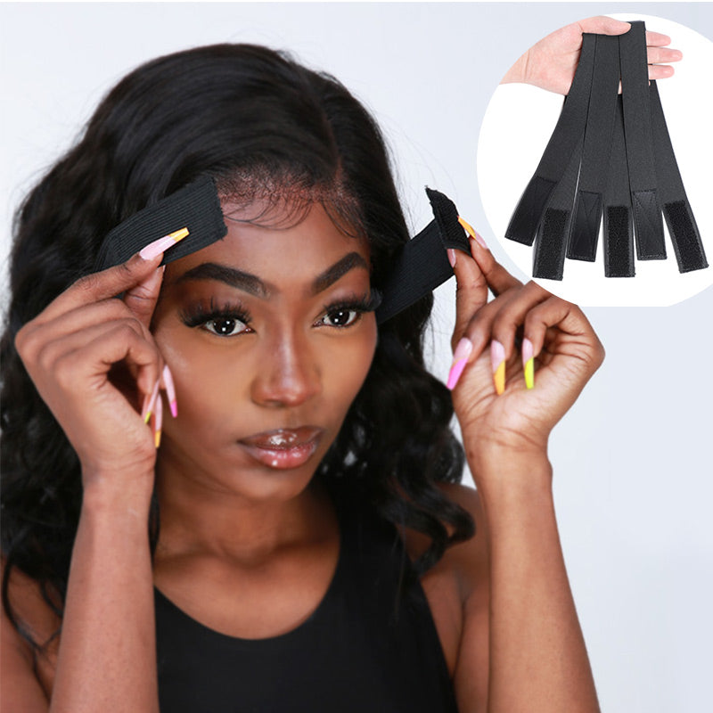 Black Elastic Band For Wigs To Melt Lace Adjustable Wig Velcro