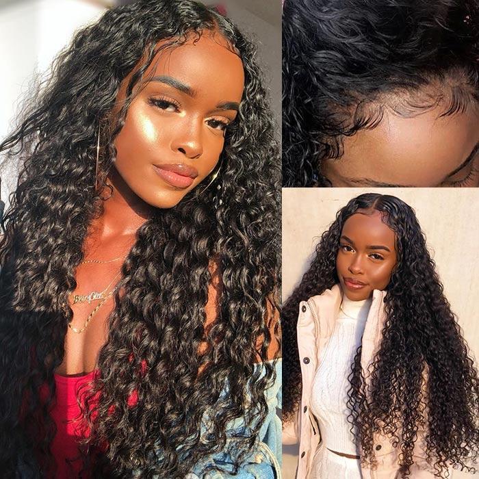 150 Density 360 Transparent Lace Wig Brazilian Deep Curly  display picture 2
