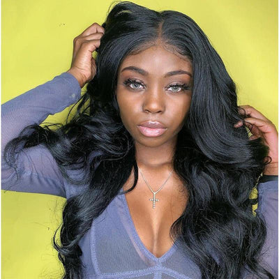 Modern Show Hair 150 Density Affordable Lace Front Wigs Indian Body Wave Remy Human Hair 13x6 Transparent Lace Wigs For Women