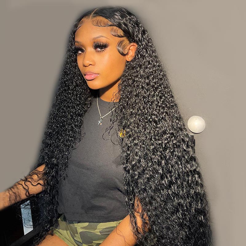 Curly  Indian Remy Lacefront Wig WoWEbony Indian Remy Highlight Color Curly Lace Front Wigs  main image 2