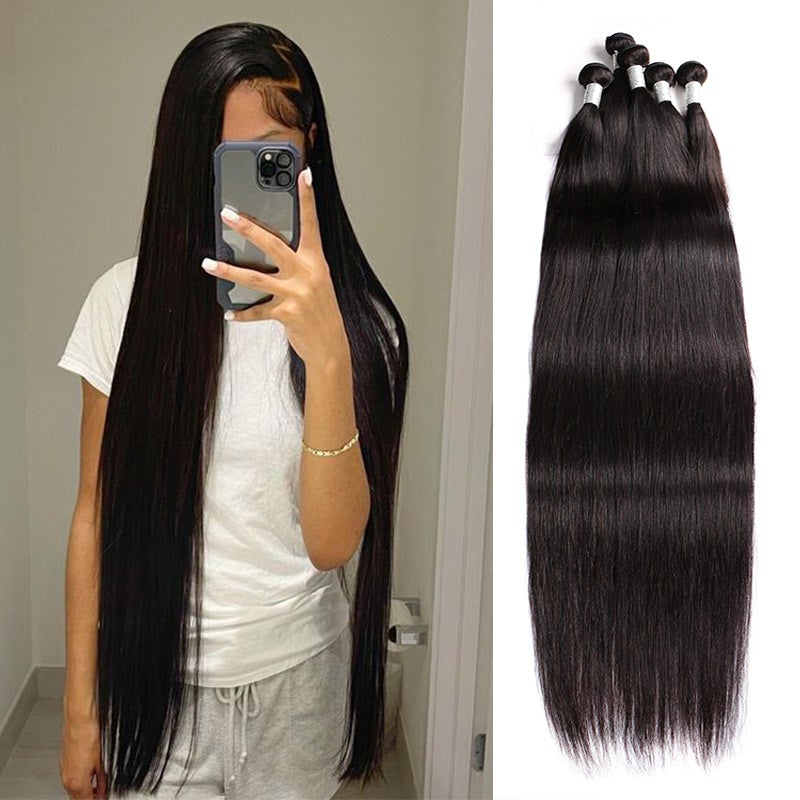Long Straight Bundles Deals 100% Brazilian Virgin Human Hair