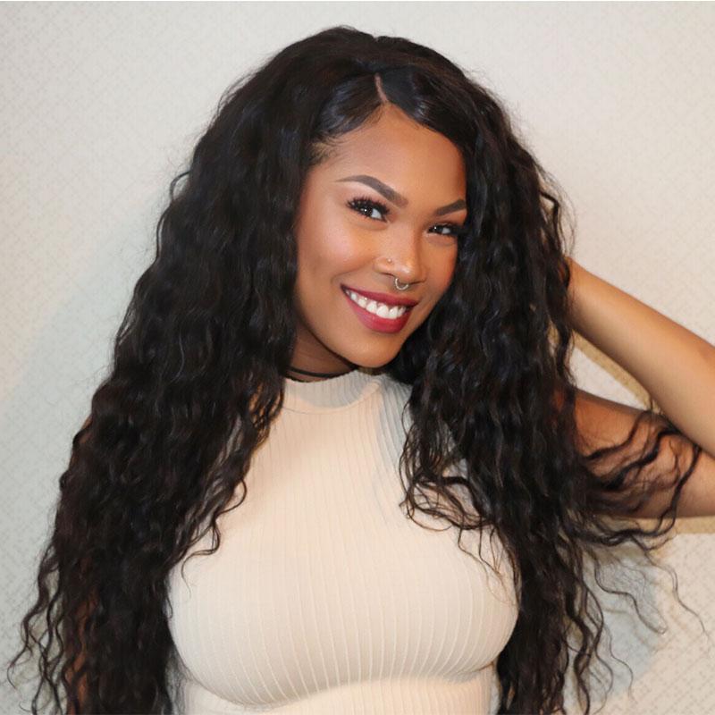 3 Bundles Natural Black Virgin Malaysian Water Wave Human 