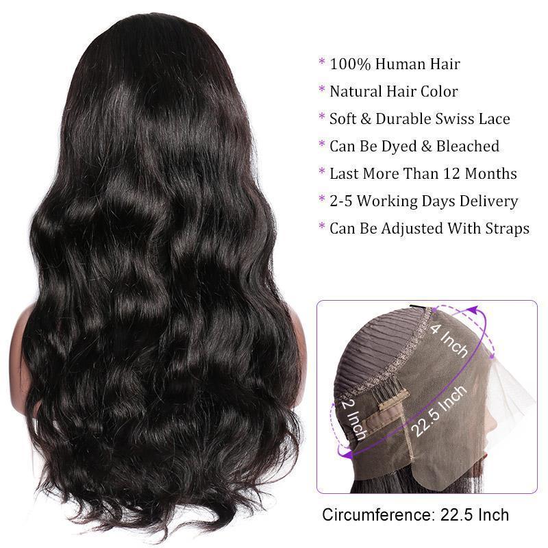150 Density Peruvian Virgin Hair Body Wave 360 Lace Frontal Wig 100 Real Human Hair Lace Wig-real wig