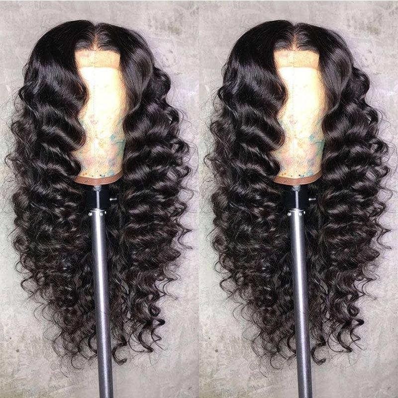 Modern Show Brazilian Loose Wave Lace Front Wigs Transparent HD Remy Human Hair Wig With Baby Hair