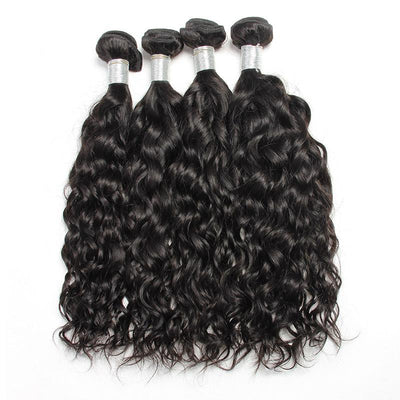 Modern Show Hair 10A Affordable Virgin Peruvian Water Wave Human Hair Weave 4 Bundles Wet And Wavy Remy Hair -4 bundles