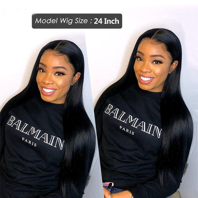 Modern Show Affordable Invisible 13x4 Lace Frontal Wig Brazilian Straight Human Hair Wigs Pre Plucked 13x4 Lace Wigs