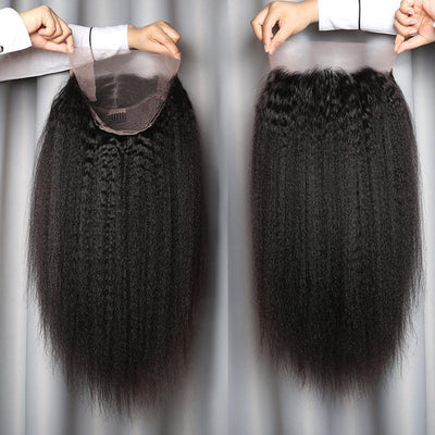 Modern Show Hair 150 Density Natural Malaysian Yaki Straight Human Hair Wigs Afro Kinky Straight Lace Front Wigs For Sale-wig cap