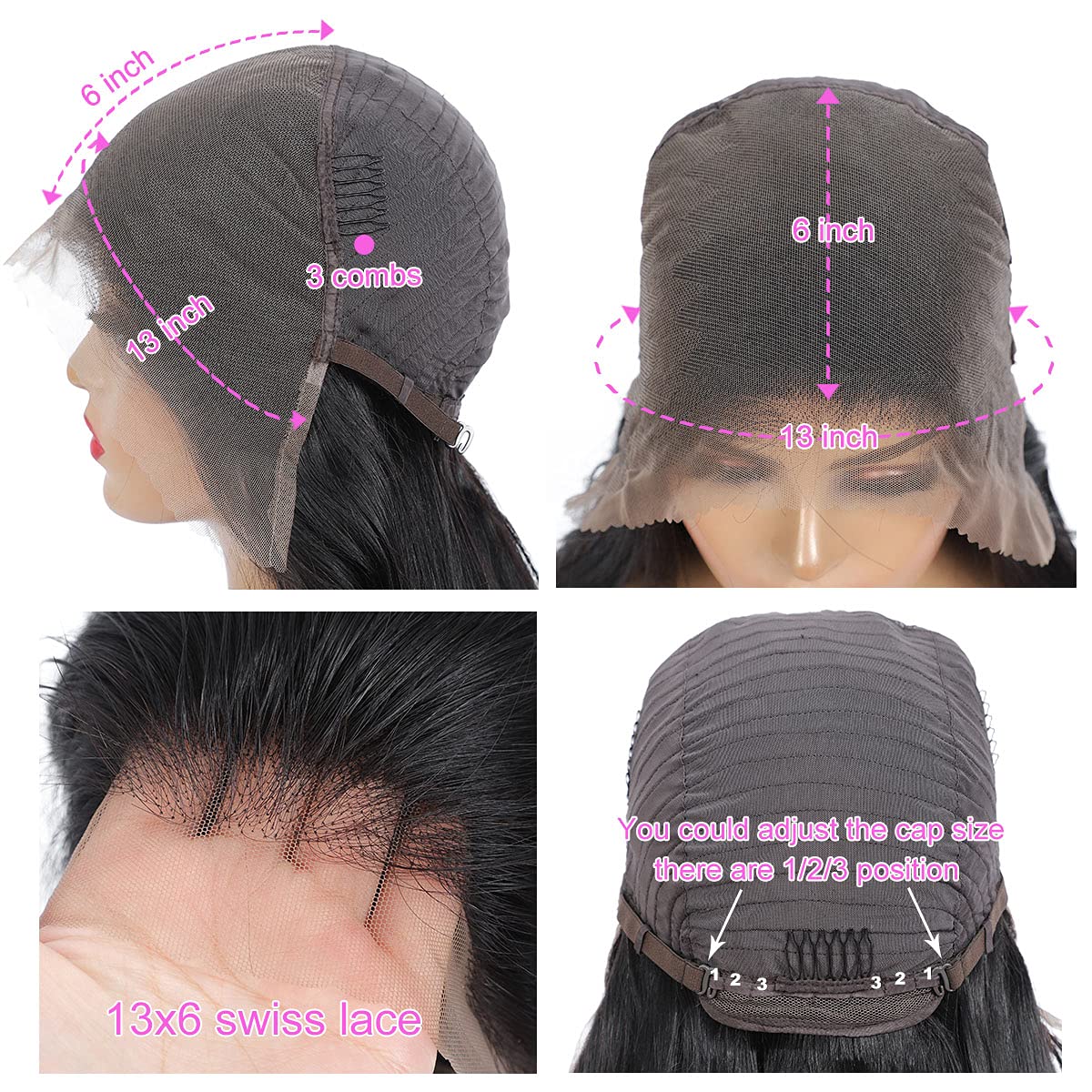 13脳6 Transparent Lace Front Wigs