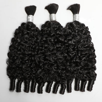 Modern Show Bulk Burmese Curly Human Hair For Braiding Hair Extensions