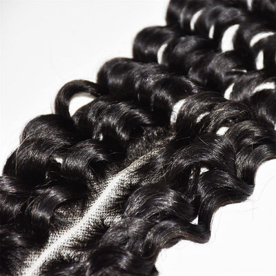 2X6 Curly Hair Closure Middle Part