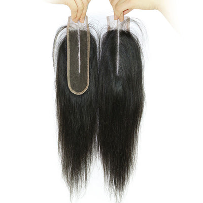 2x6 Closure with Human Hair 3 Bundles India Virgin Hair