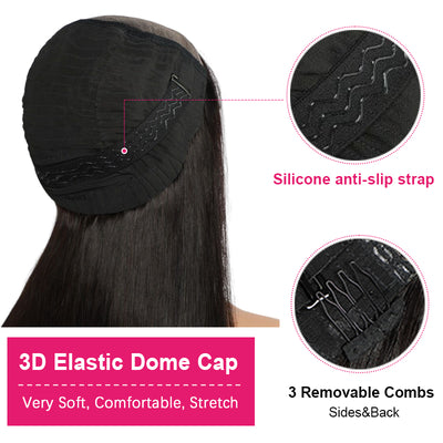 Wear Go Short Straight Bob Wig Glueless Human Hair 5x5 Transparent Lace closure Wigs