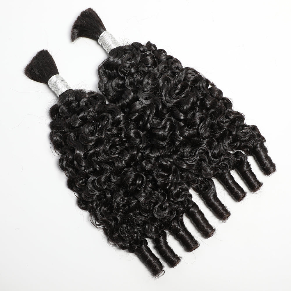 Modern Show Bulk Burmese Curly Human Hair For Braiding Hair Extensions