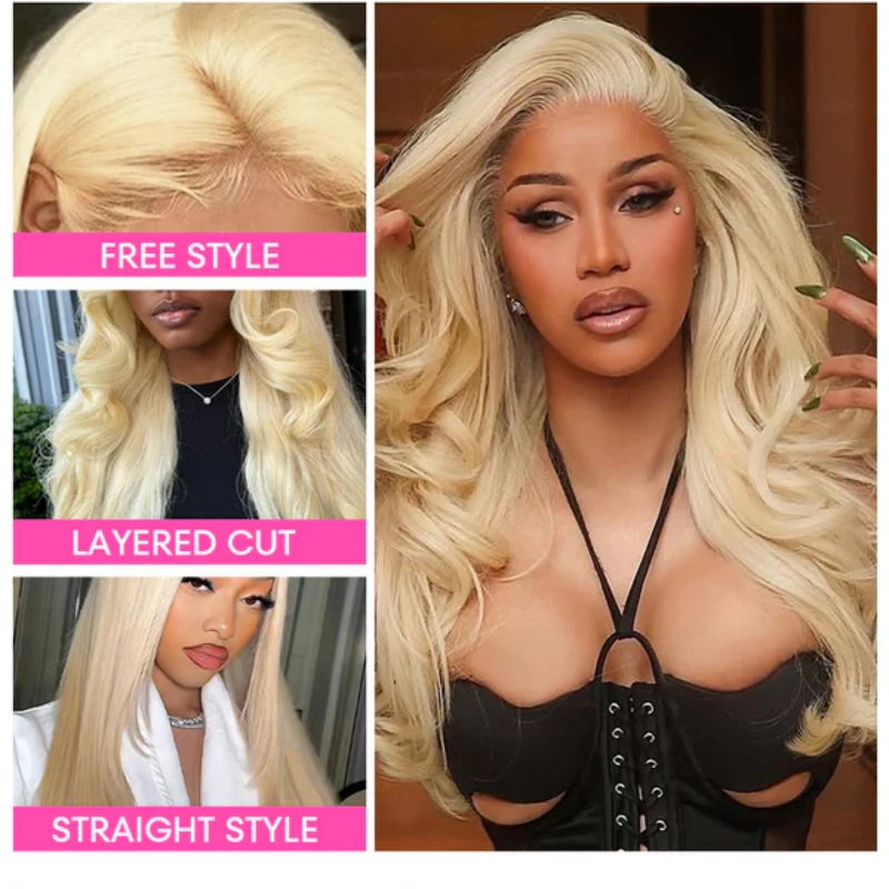 #613 Colored Lace Front Wigs For Women 13*6 HD Transparent Body Wave Human Hair Wigs