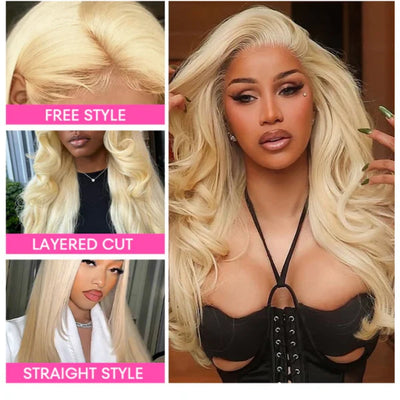 #613 Colored Lace Front Wigs For Women 13*6 HD Transparent Body Wave Human Hair Wigs