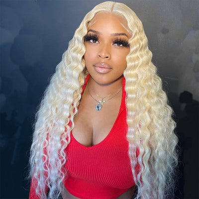 613 blonde full lace curly wig