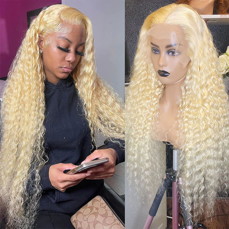 Modern Show Deluxe 150% Long 613 360 Transparent Lace Wig Pre Plucked With Baby Hair 10 - 36 inch