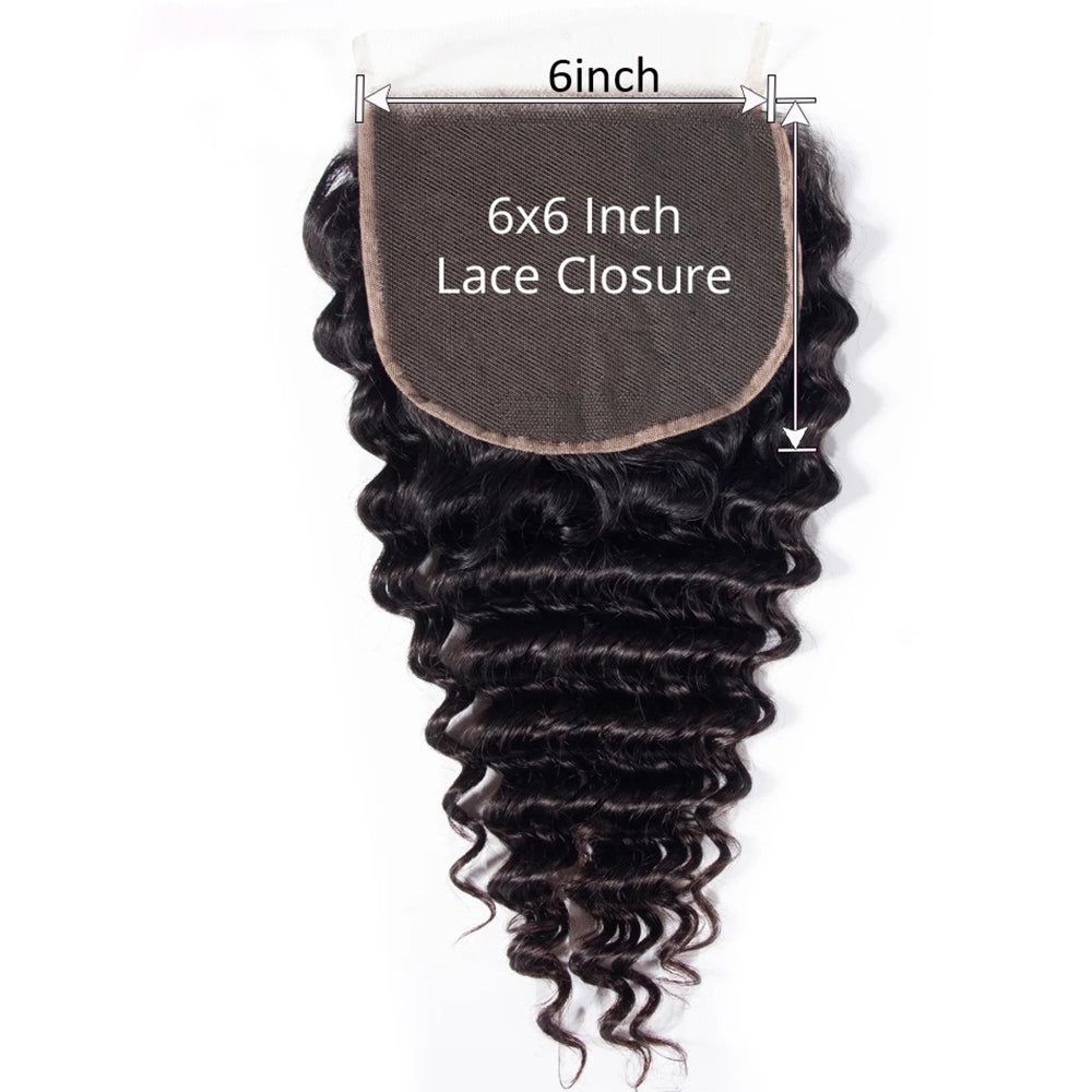 Brazilian Curly Hair 6X6 Lace Closure