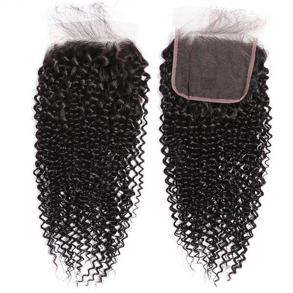 Peruvian Kinky Curly Hair 6X6 Lace Closure
