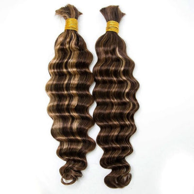 Deep Wave Curly p4/27/30 Mix Color Blend For Boho Braid No Weft Braiding Human Hair