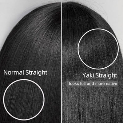 Yaki Straight 360 FuLL Lace Frontal Wigs Transparent Lace Human Hair Wigs With Invisible Bleached Knots
