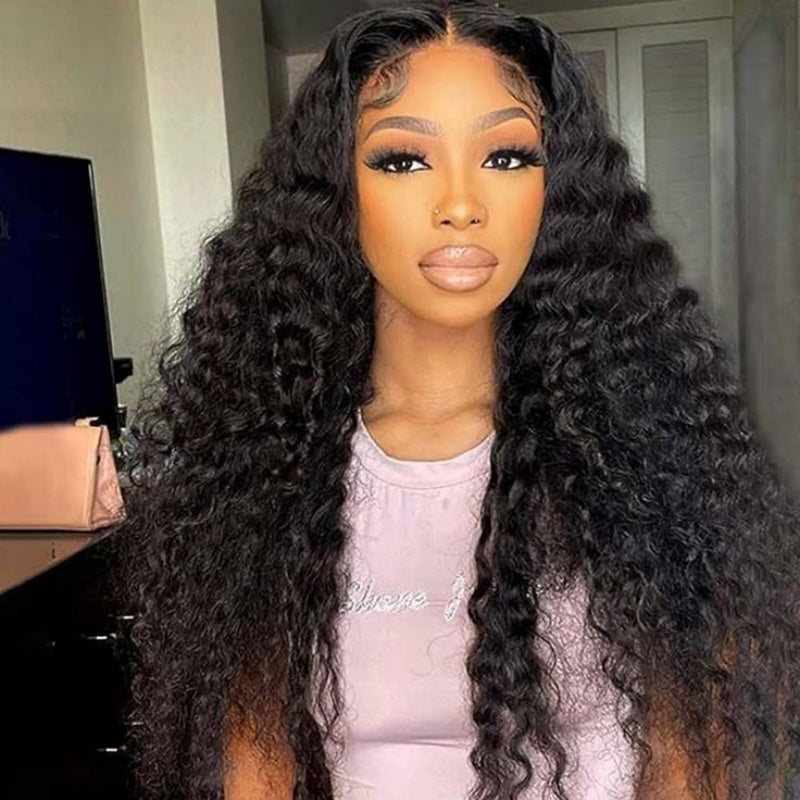 Upgraded HD Lace Glueless Lace Wigs Bleached Knots Human Hair Wig 180% Density Pre Cut
