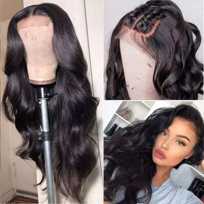 Body Wave 4x4 Lace Closure Wig 100% Human Hair With Pre-Plucked Hairline