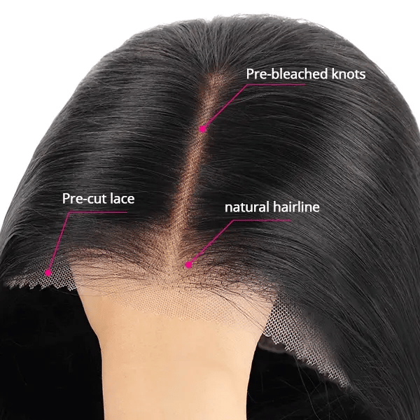 7x5 Glueless Wig HD Lace Closure Wigs Silky Straight Human Hair For Women