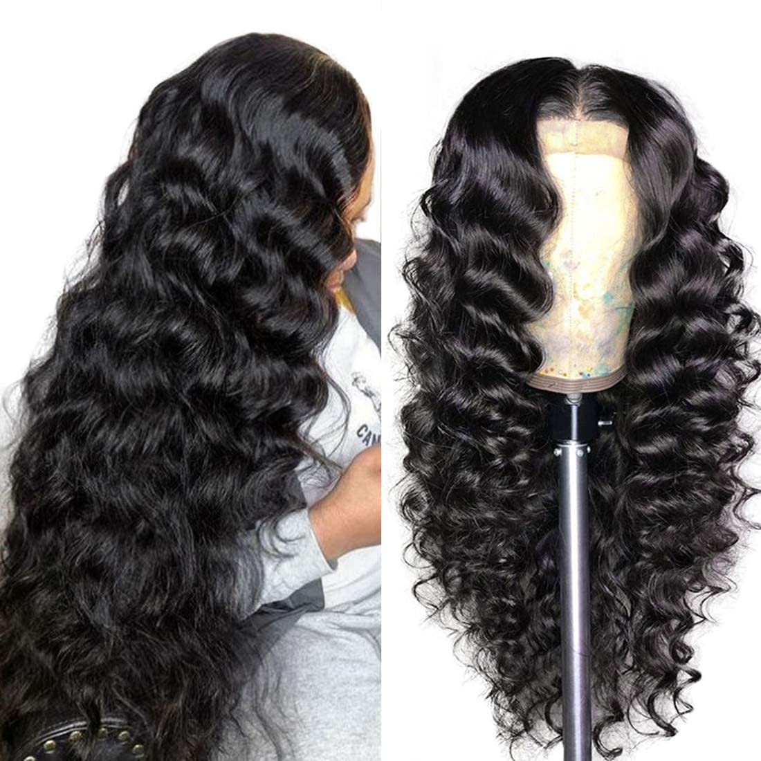 Black Loose Wave 5x5 HD Closure Wig Human Hair – Modern Show Hair