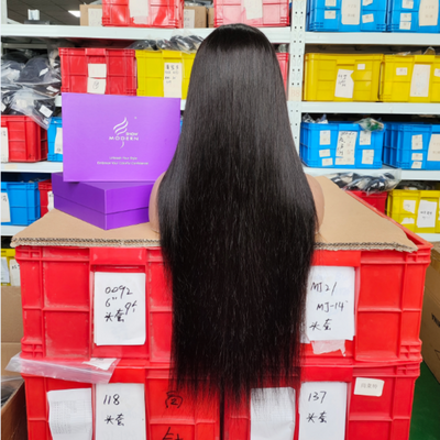 Straight Lace Front Wigs Human Hair 13x4 Transparent Lace Front Human Hair Wigs 180% Density
