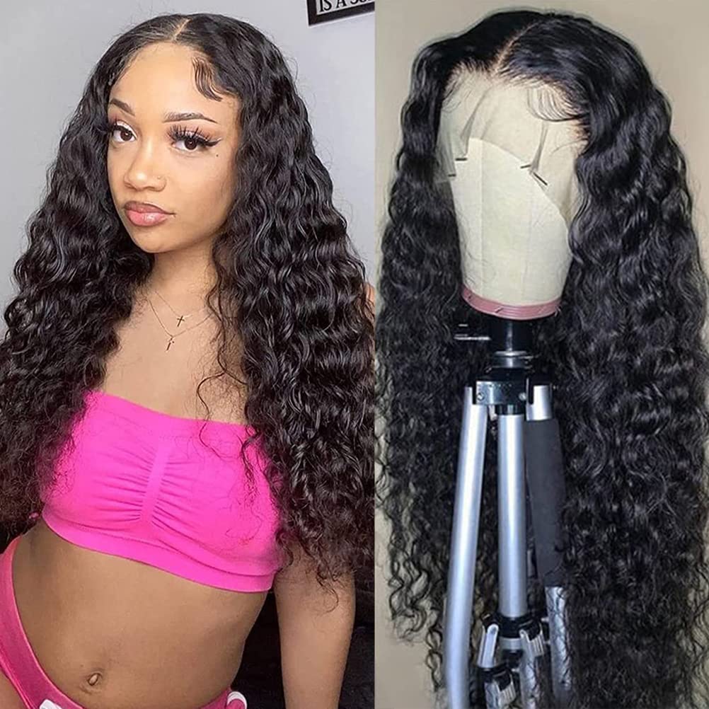 Modern Show Pre Plucked 13x6 Water Wave Transparent HD Lace Front Wigs Brazilian Human Hair Wigs For Sale