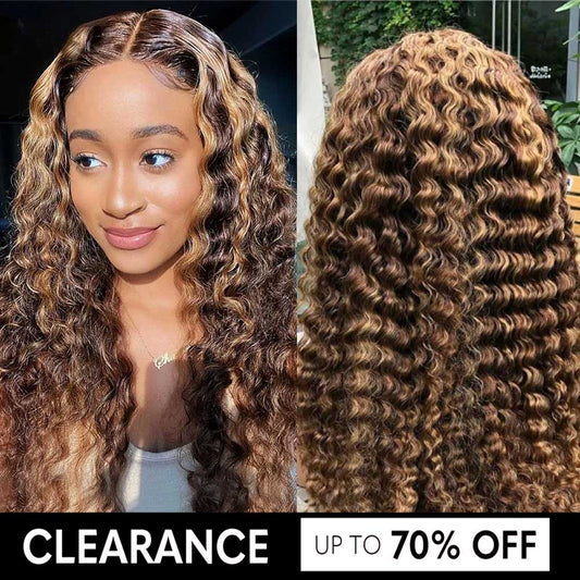 Flash Sale Highlights Deep Wave 13x4 Transparent Wig,Please Don't Use Any Discount!!!