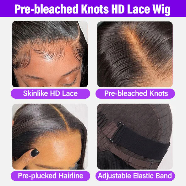 Bleached Knots Human Hair Wig