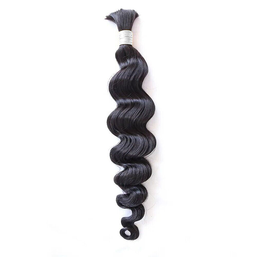 Bulk Human Hair No Weft For Braiding 100g per piece