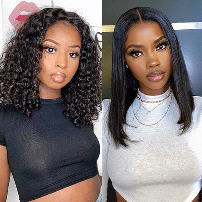 Modern Show Straight Short Bob Lace Front Peruvian Human Hair Wigs With Baby Hair