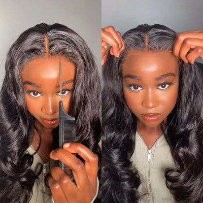 Pre Cut Lace Wig Body Wave 5*7 Glueless Lace Closure Wigs Human Hair Natural Color