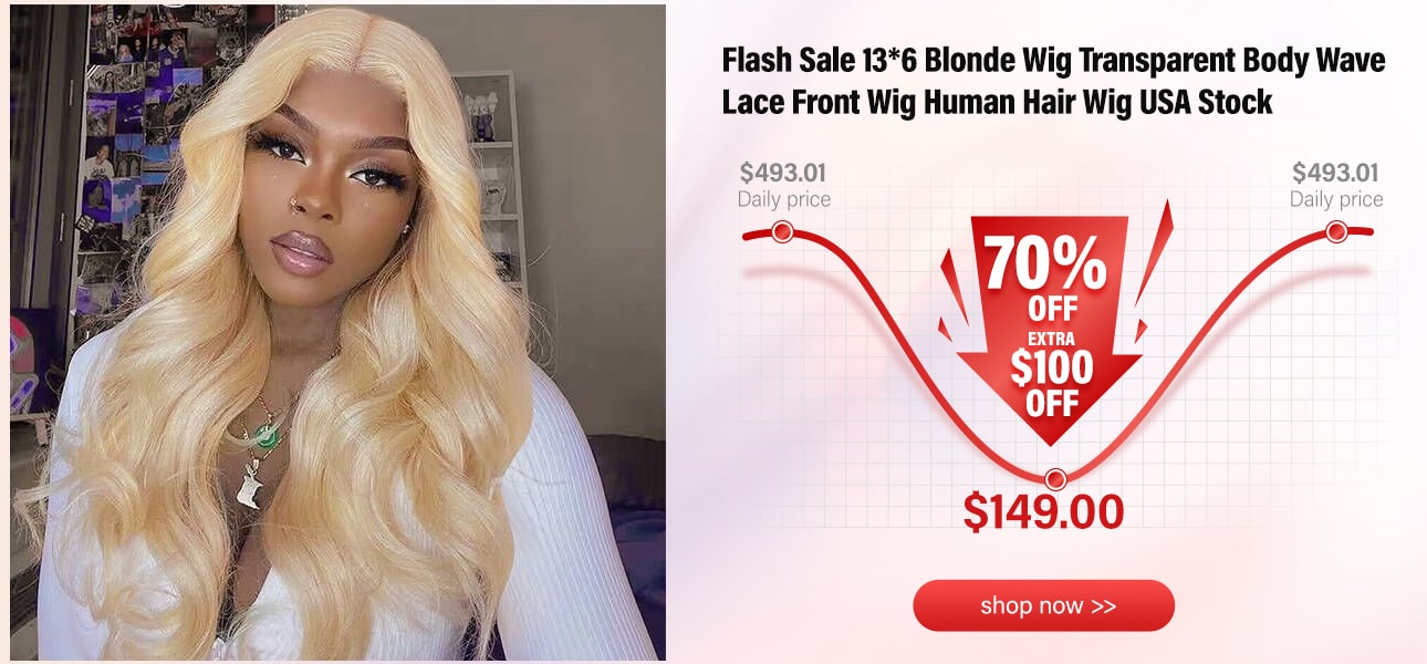 13*6 Blonde Wig Transparent Body Wave Lace Front Wi
