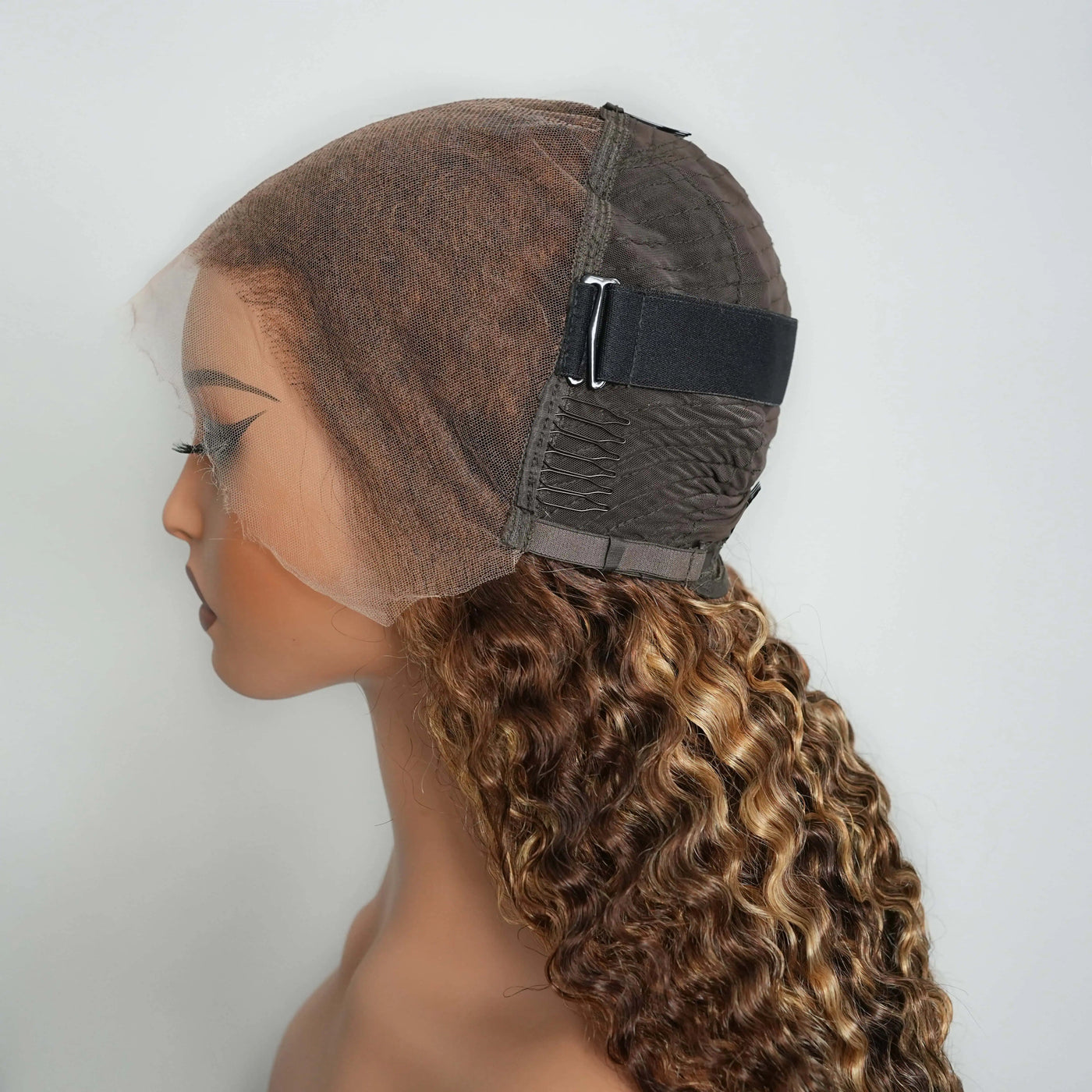 Modern Show Highlight Burmese Curly Wig 13x6 HD Full Frontal Wig Human Hair 180% 250% density