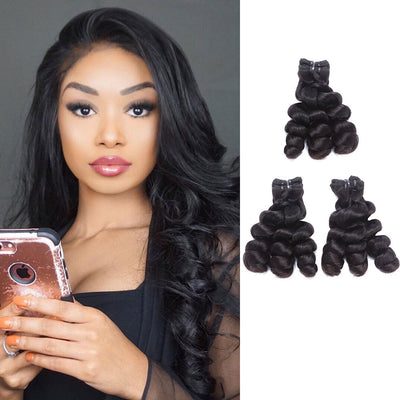 Brazilian Hair Loose Wave Double Drawn 3 Bundles