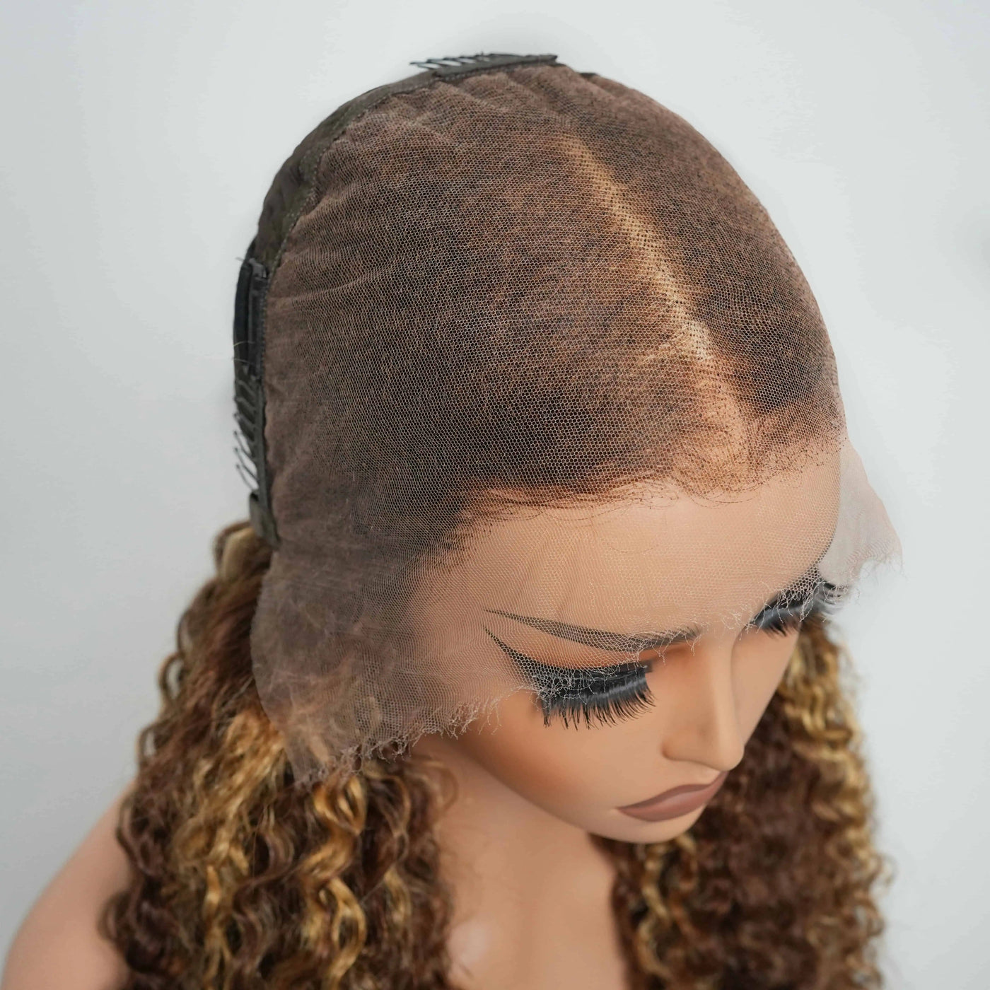 Modern Show Highlight Burmese Curly Wig 13x6 HD Full Frontal Wig Human Hair 180% 250% density