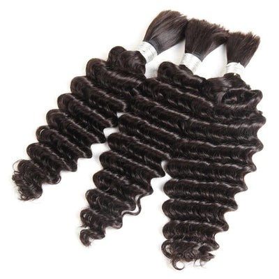 Deep Wave Bulk Human Hair For Braiding