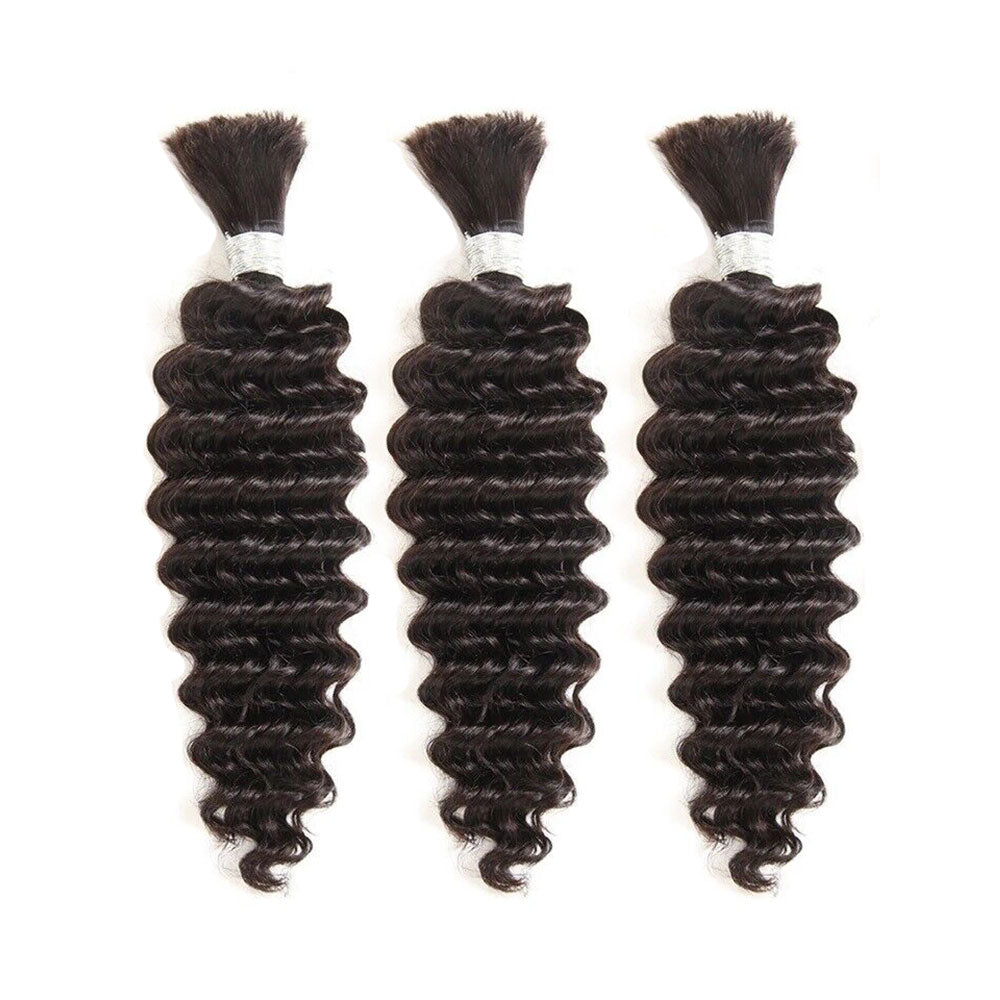 Deep Curly Wave Bulk Human Hair For Braiding