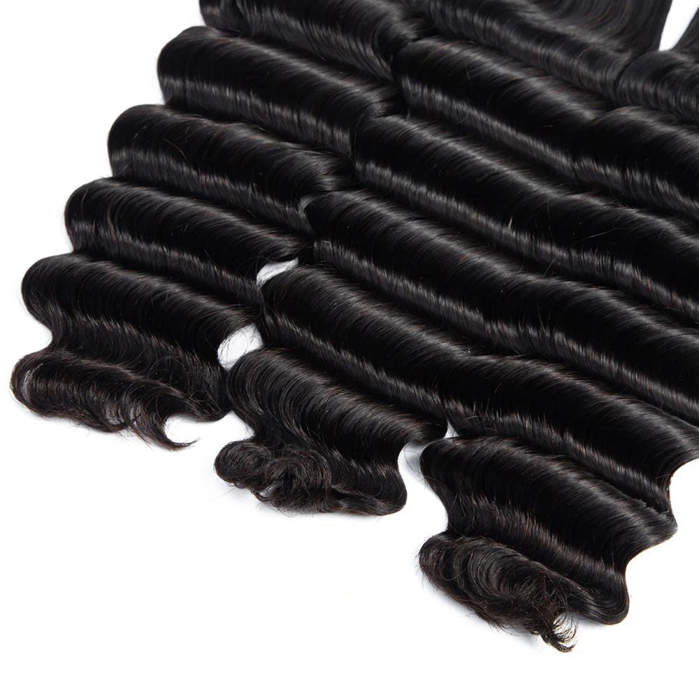 Peruvian Hair Curly Double Drawn 3 Bundles Detail