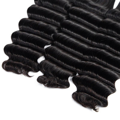 Peruvian Hair Curly Double Drawn 3 Bundles Detail